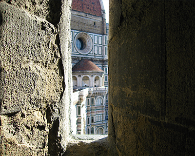 florence bell tower campanile view of duomo climbing up