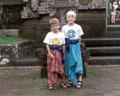 Kids going into  Bali temple