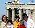 Kids at the Acropolis in Athens