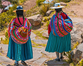 isla taquile colorful clothes