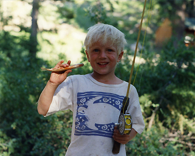 child fishing eastern sierra california