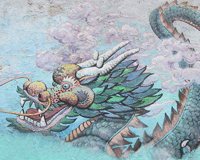 san francisco dragon mural chinatown