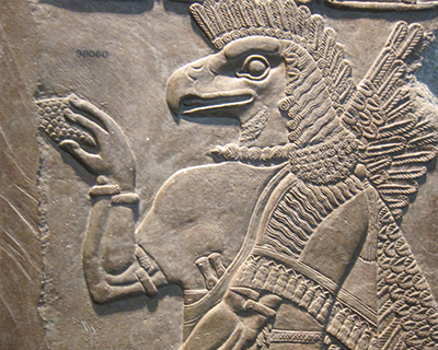assyrian wall relief, eagle protective spirit