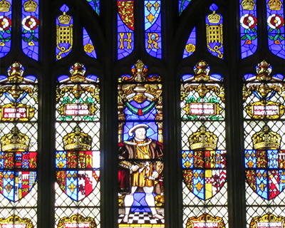 hampton court palace great hall stained glass window