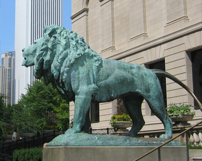 lion chicago art institute