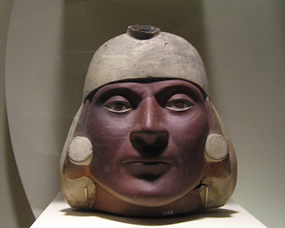 field museum chicago moche ceramic vessel head