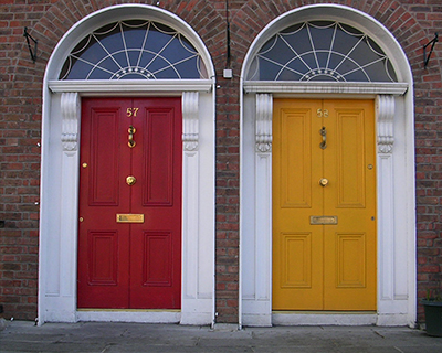 dublin colorful painted doors
