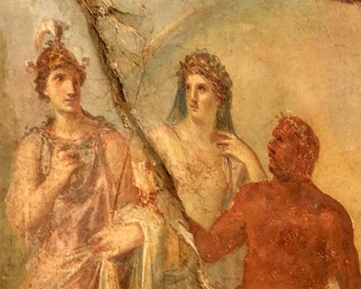 herculaneum hall augustales hercules minerva juno painting