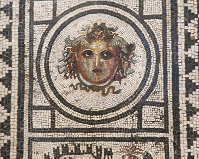 medusa mosaic pompeii naples archeological museum