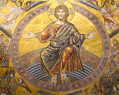 florence baptistery mosaic christ last judgement pantokrater