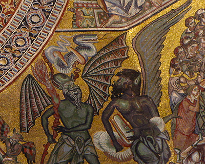 florence baptistery mosaic hell devils
