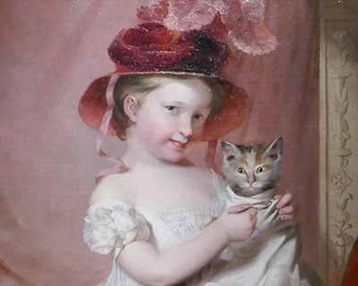 little miss hone with her cat