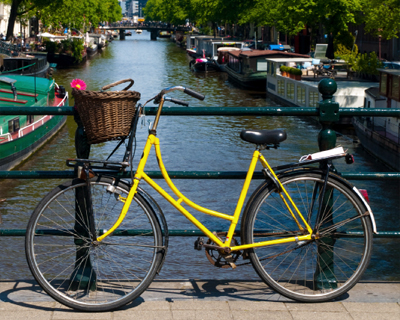 bicycle on amsterdam canal