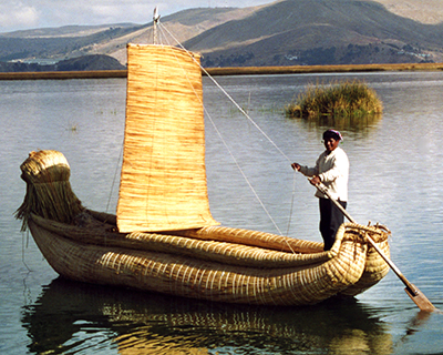 totora reed boat lake titicaca