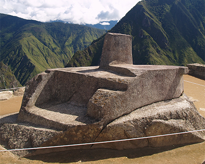 intihuatana stone machue picchu