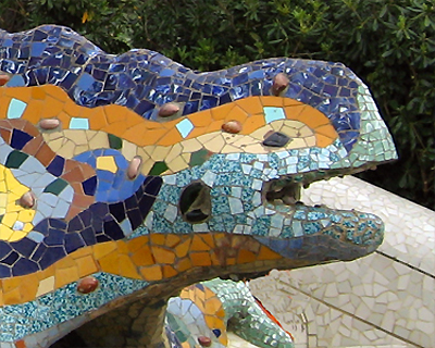 draco mosaic dragon park guell barcelona