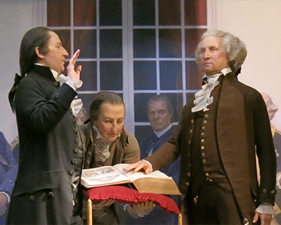 mount vernon george washington taking oath of president
