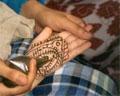 Henna hand painting